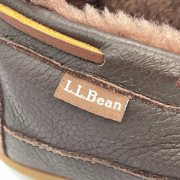 L.L. Bean Men\'s Wicked Good Brown Moosehide Moccasins Size 14 main image 7
